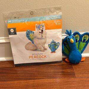 Peacock Pet Costume with Plush Toy
